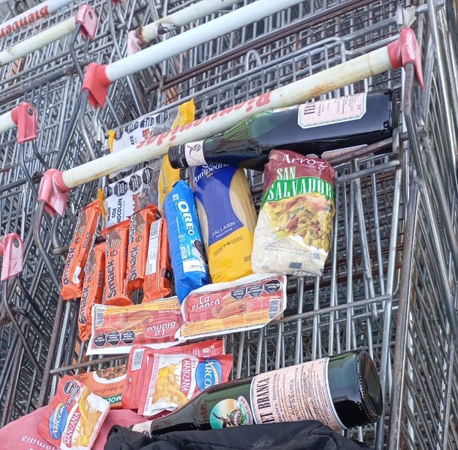 La mercadería que la mujer intentaba robar.