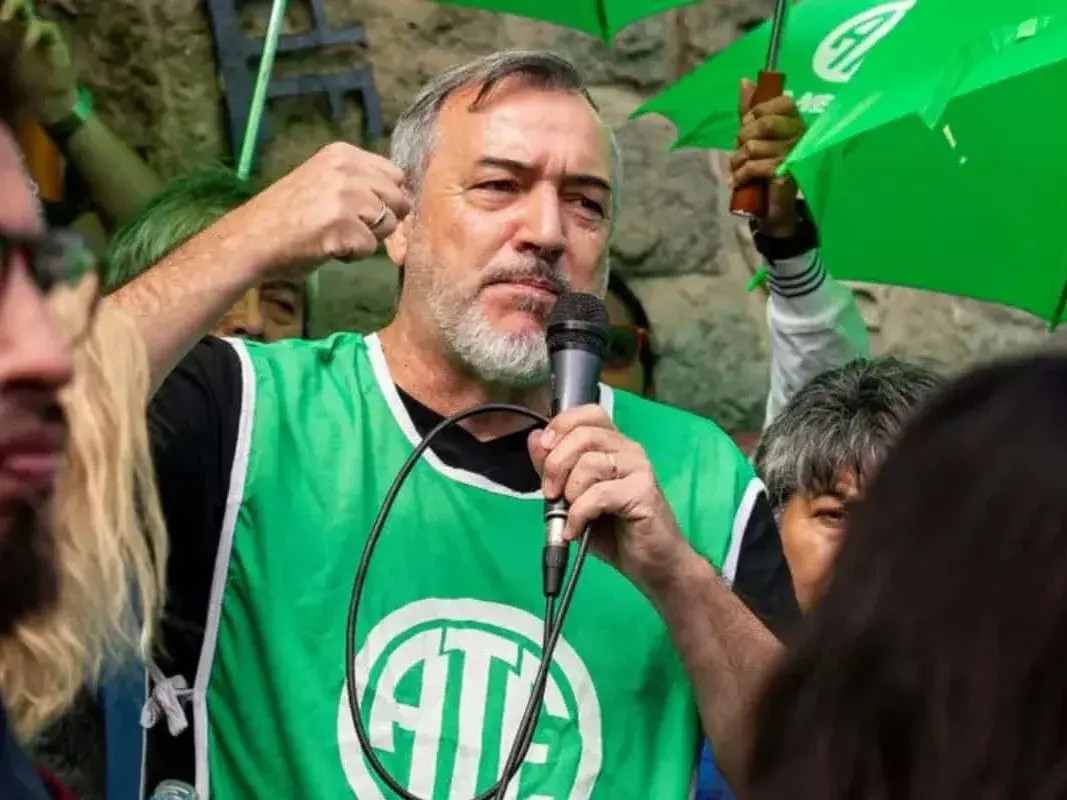 Dura comparativa. Rodolfo Aguiar, secretario general de ATE, le dijo al presidente Milei que la actualidad es peor que en el gobierno anterior.
