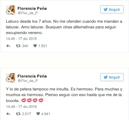 Picantes declaraciones de Florencia Peña sobre el sexo oral 