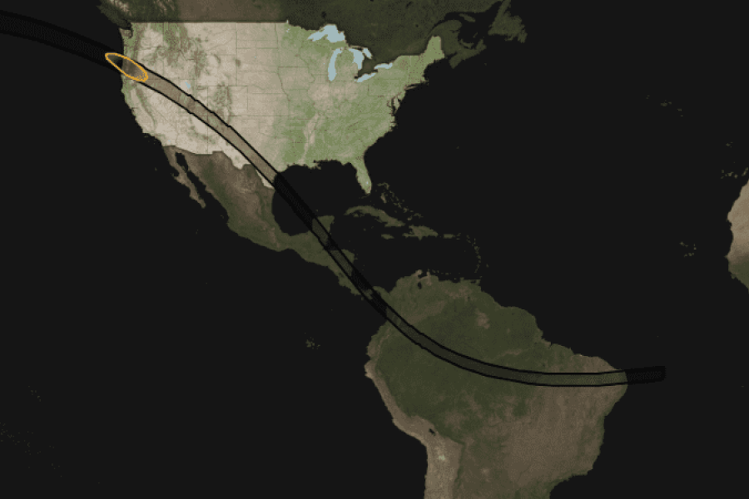 Eclipse solar anular: la Nasa mostró un nuevo mapa interactivo para rastrear su paso