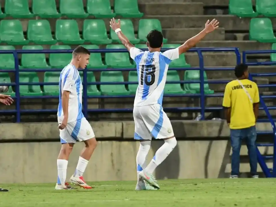 La Selección argentina Sub 17 se impuso 4-1 ante Paraguay por el Sudamericano juvenil. Foto : @Argentina