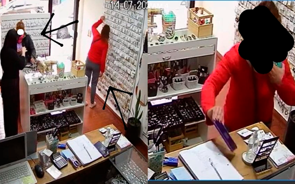 Mujeres robaron en un local de accesorios y quedaron filmadas: “Les damos tiempo para devolver las cosas o difundimos el video”