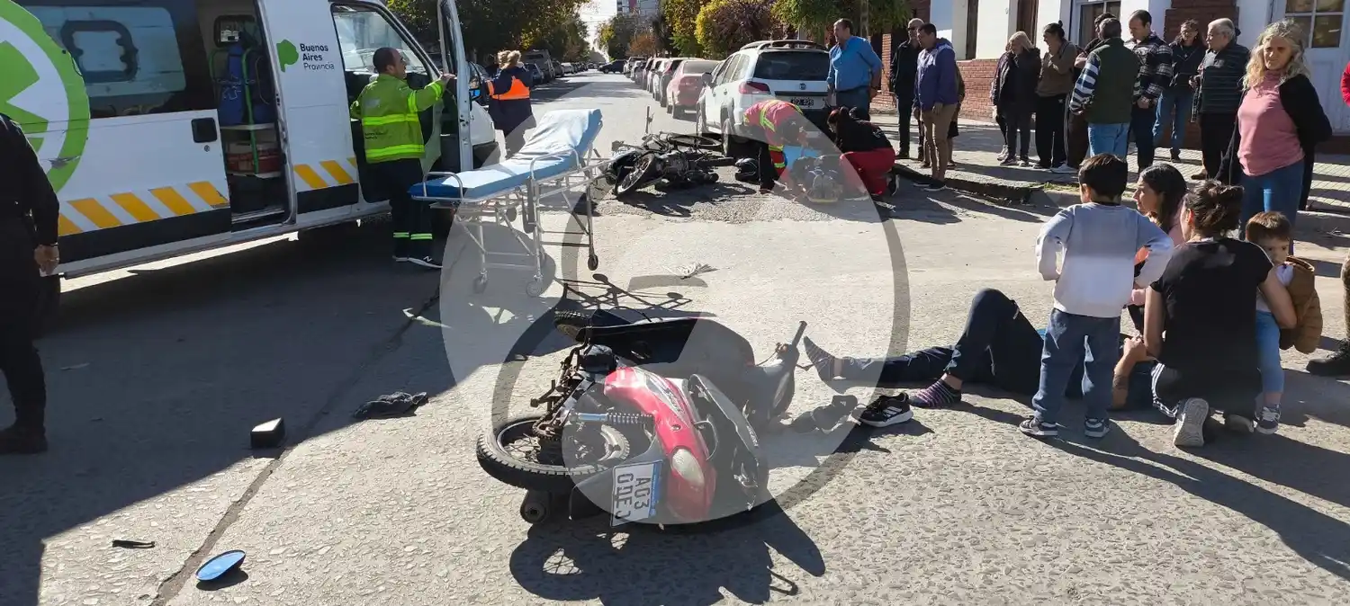 Choque entre dos motos