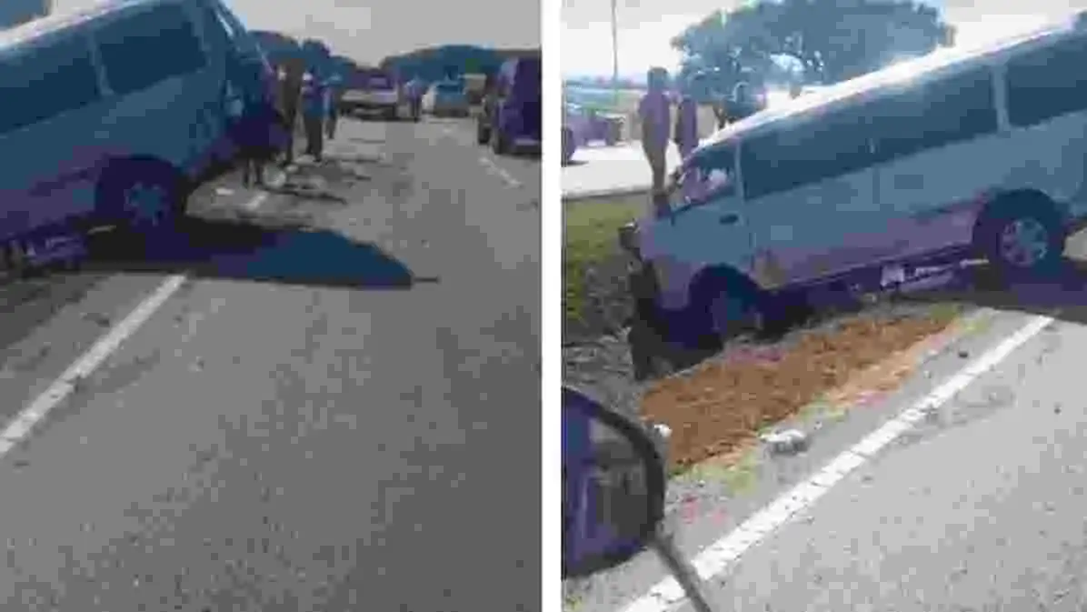 Cantante Cristina Maica y su equipo sufrieron un fuerte accidente de tránsito en la ARC