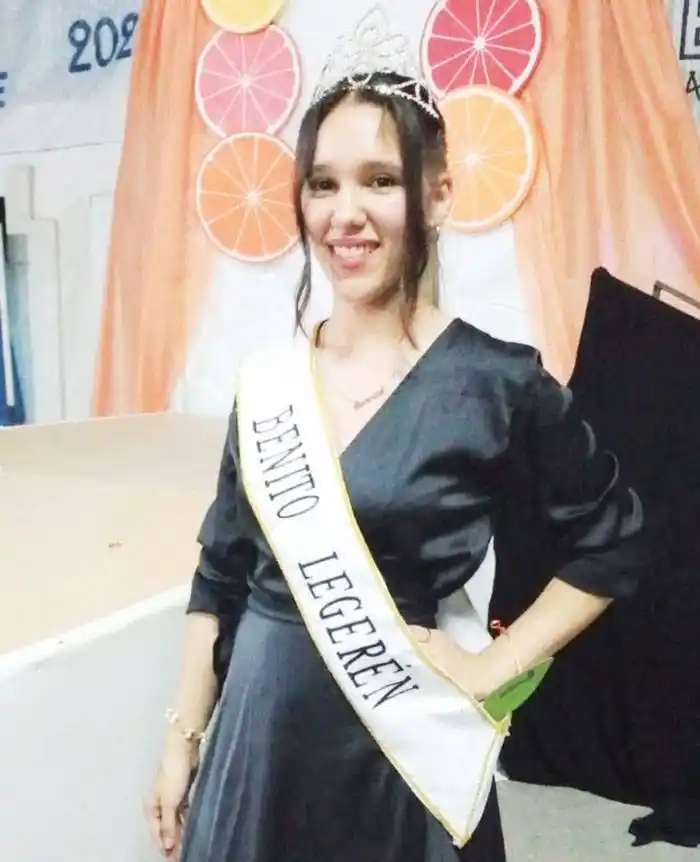 Florencia Rodríguez:  representante zonal de  Benito Legerén en la  Fiesta de la Citricultura
