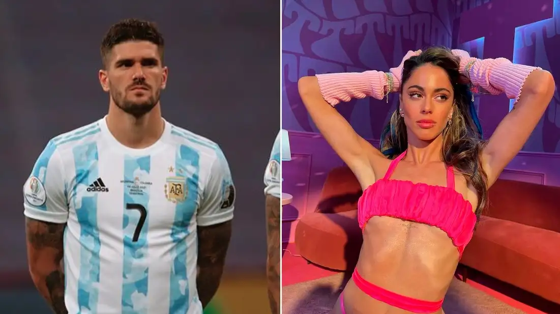 Rodrigo de Paul le dedicó a Tini Stoessel un especial saludo en TV tras el triunfo de Argentina
