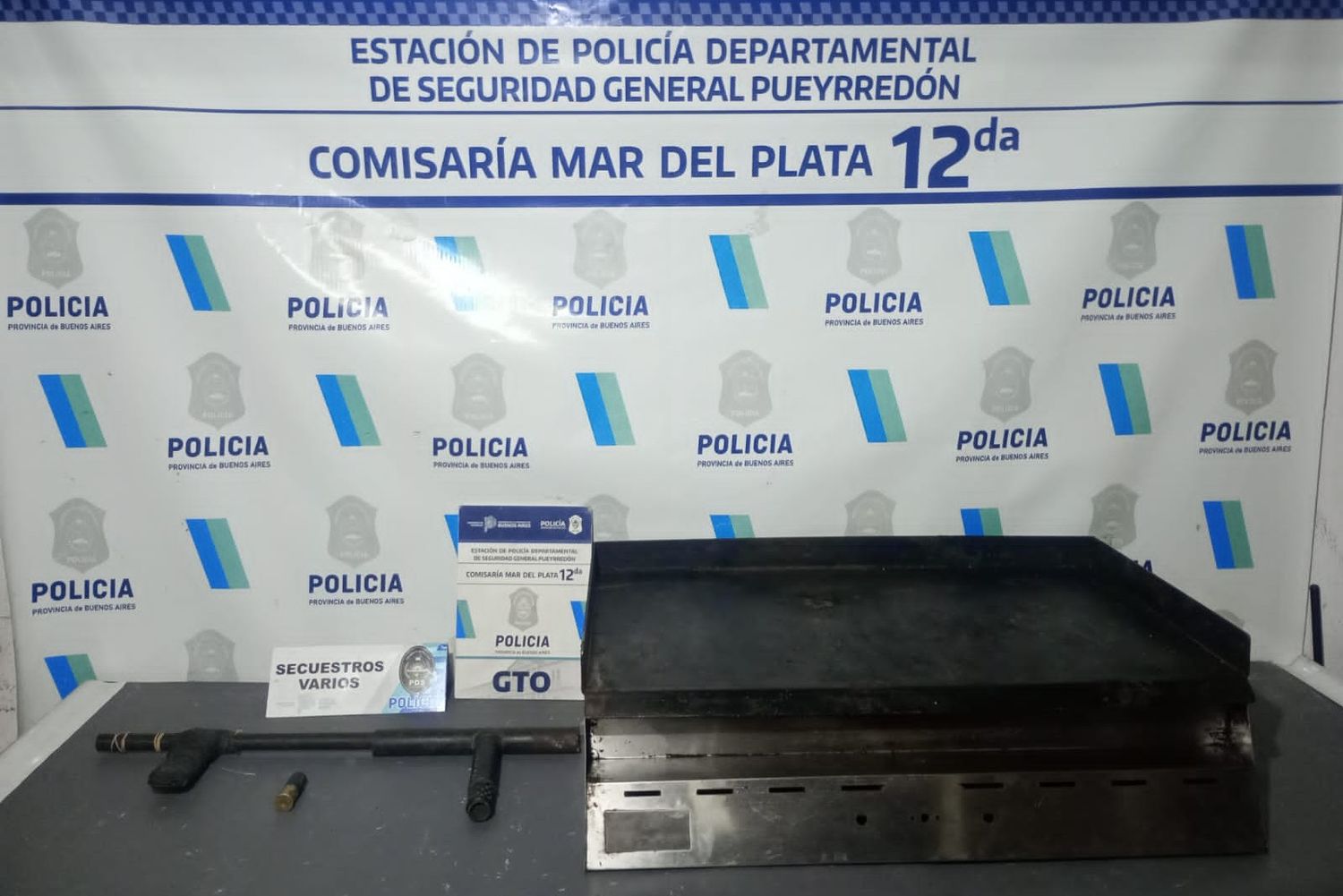 Algunos de los implementos robados fueron encontrados en la casa de uno de los delincuentes.