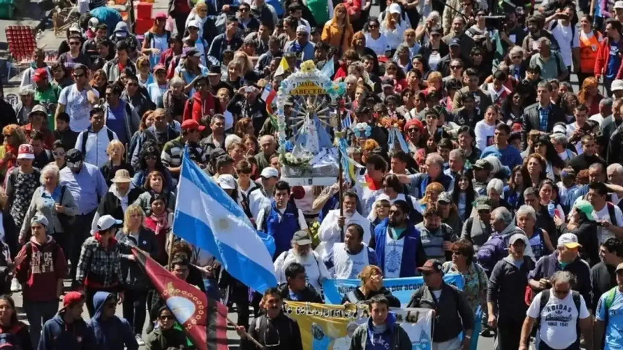 Miles de personas peregrinaron a Luján. (Foto: Redes)