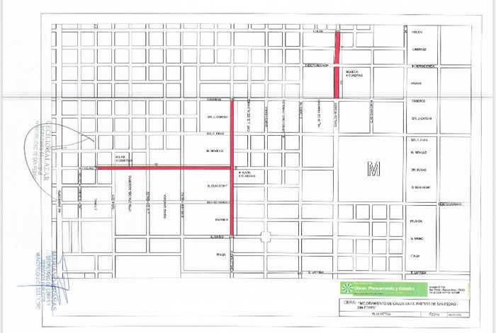 plano pavimentación rojas naón