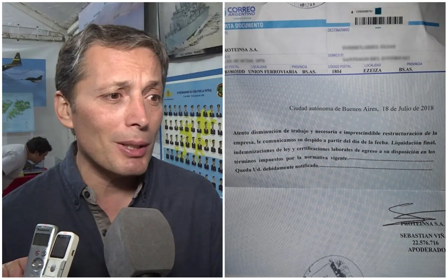Gray denunció más despidos de Cresta Roja en  Esteban Echeverría: "Es una enorme tristeza"