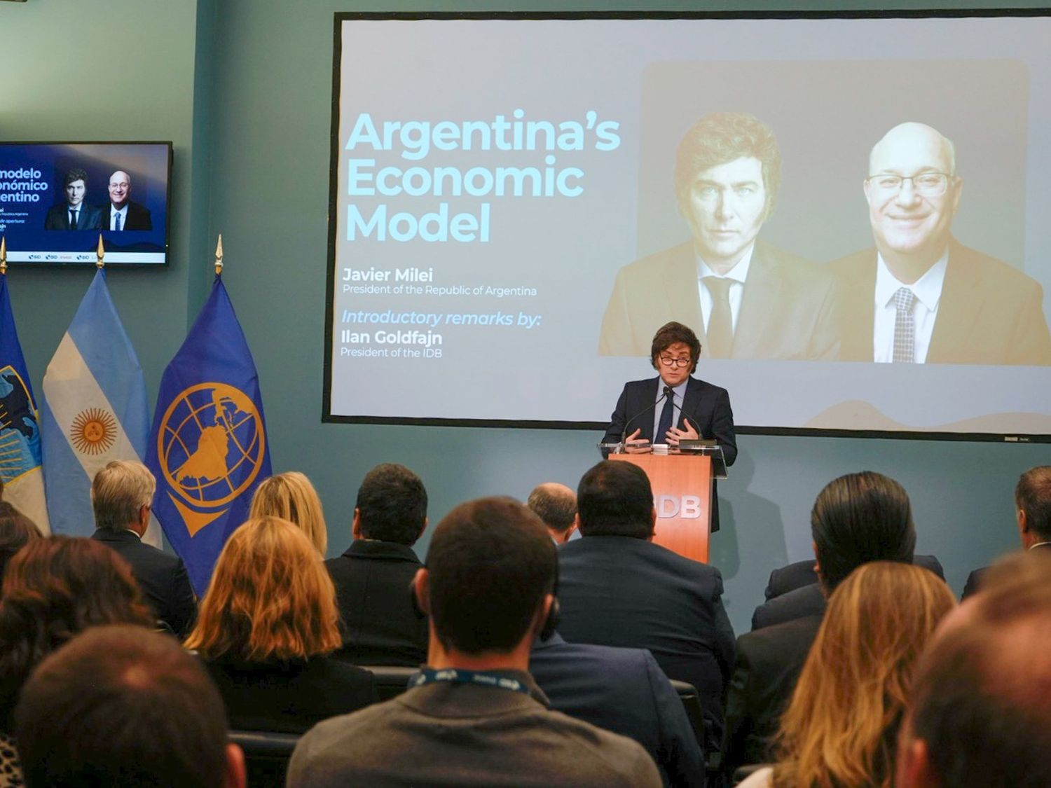 Milei habló en el BID y volvió a cargar contra la “justicia social”