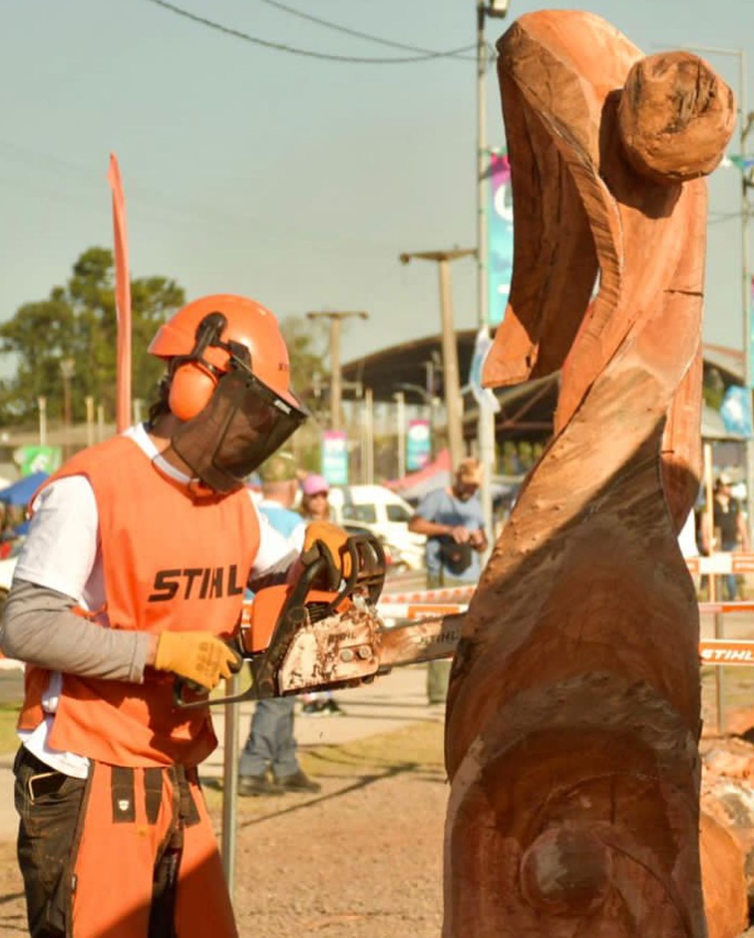 Ganadores del Campeonato Nacional del Tallado en Madera con Motosierra