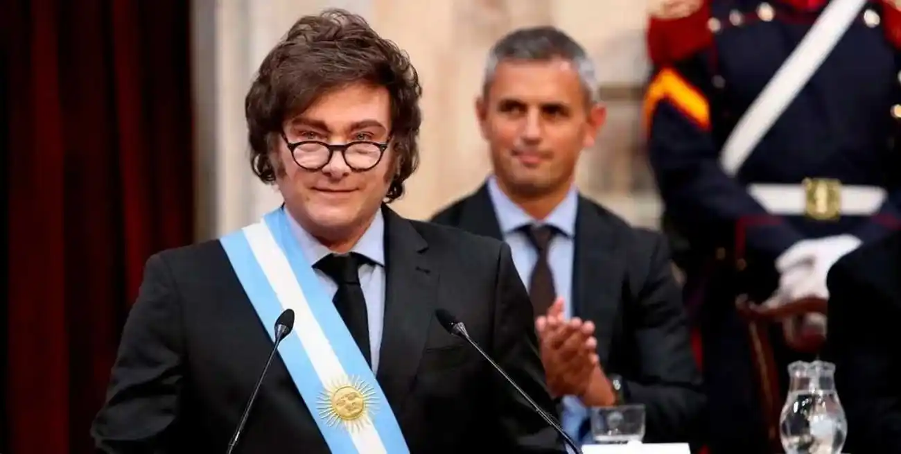 El presidente en su discurso frente al Congreso.