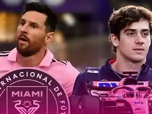 Lionel Messi y Franco Colapinto podrían coincidir en el GP de Miami 
Foto: El Gráfico.