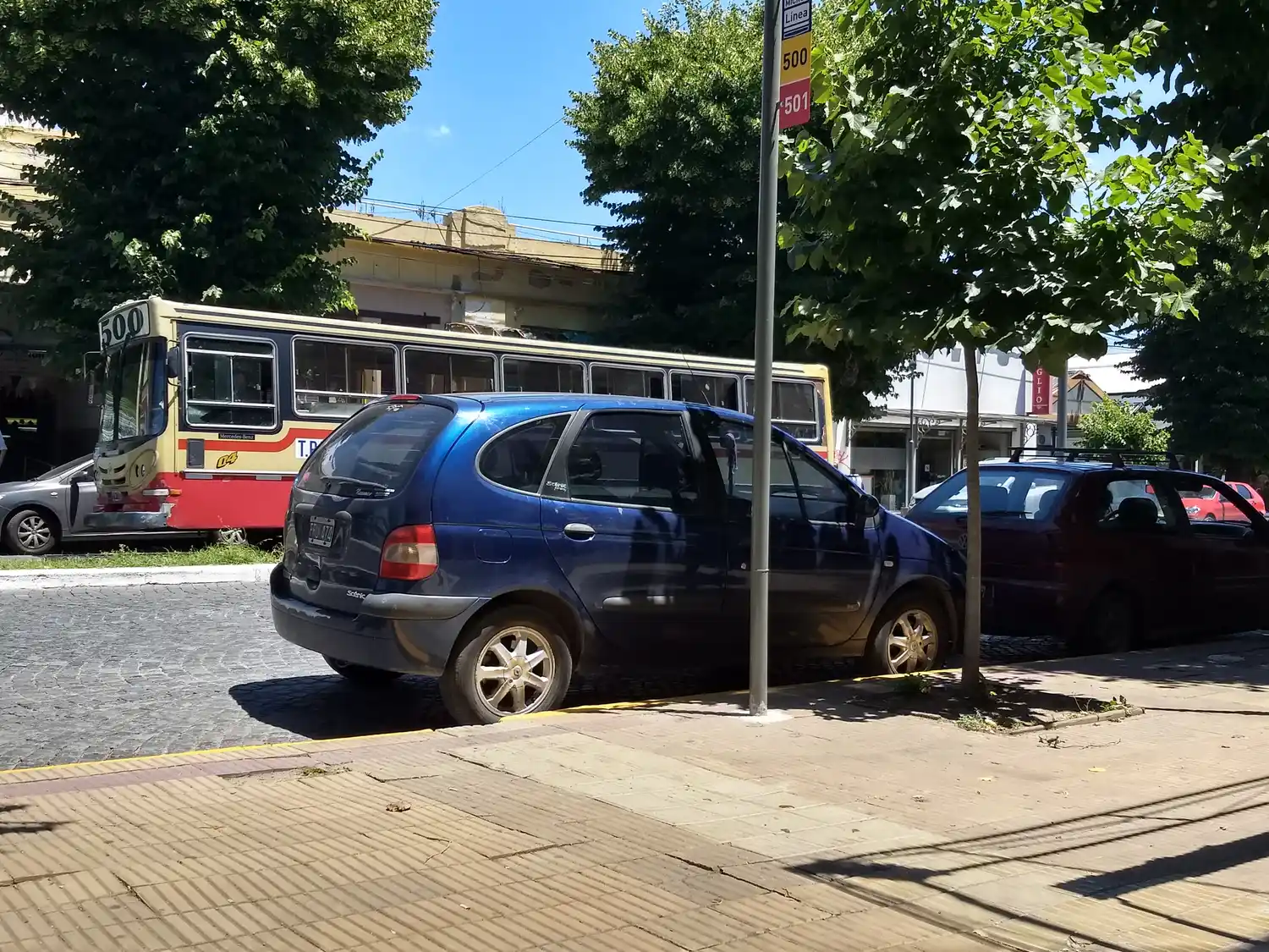 Parada de micros obstruida