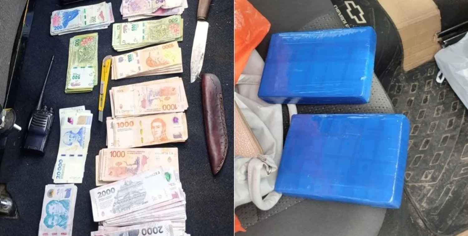 Golpe al narcotráfico: detuvieron un auto en el que llevaban más de dos kilogramos de cocaína