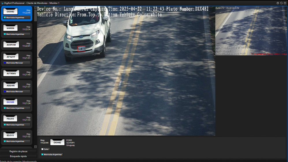 La ciudad cuenta con 12 cámaras lectoras de patentes