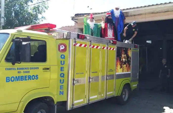 Los Reyes Magos tuvieron ayuda de Bomberos