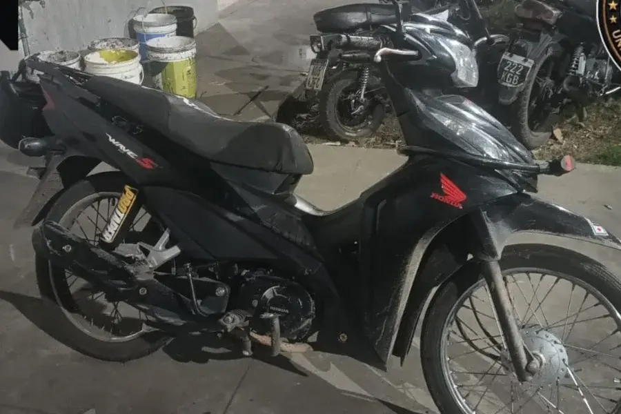 Moto secuestrada.