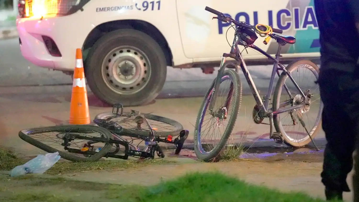 Ciclista. Una menor de 12 años que circulaba en el rodado sufrió golpes