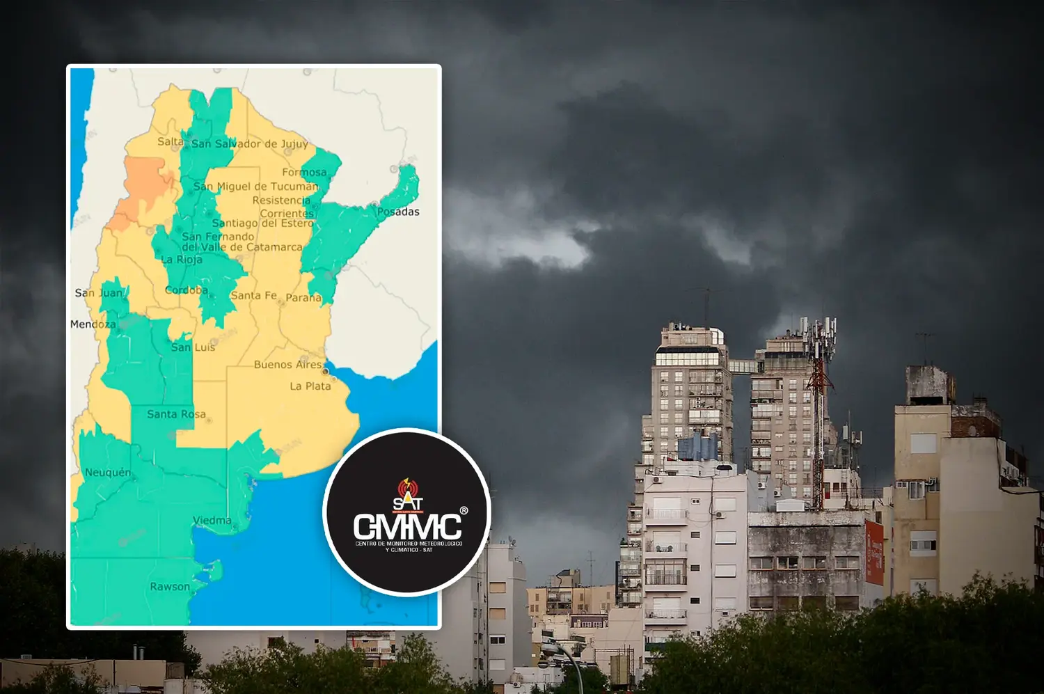 Vigilancia Meteorológica Activa: advierten por tormentas fuertes en toda la provincia de Santa Fe