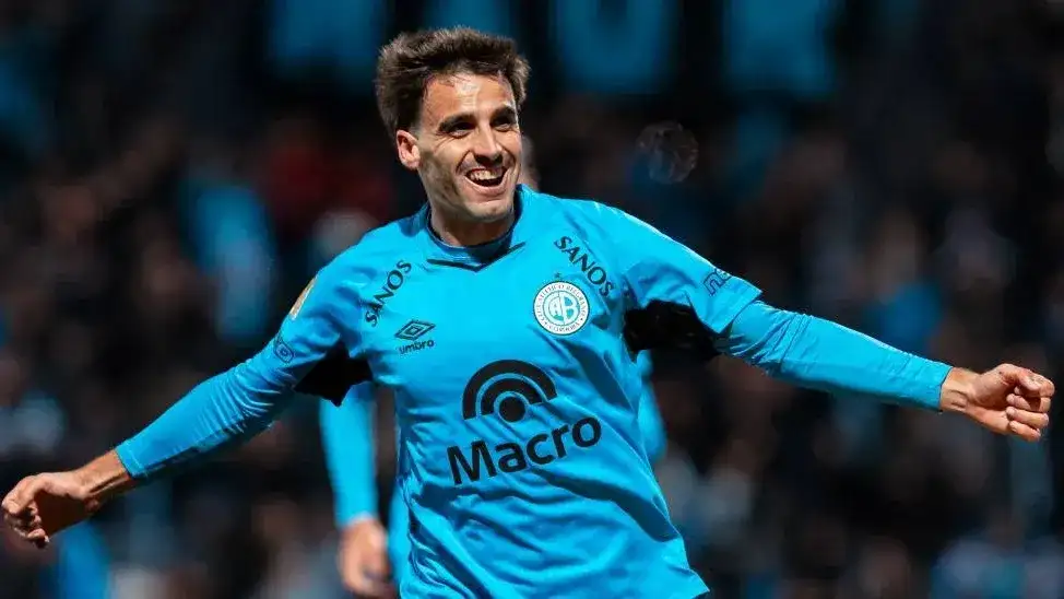 El festejo de González Metilli, otra vez protagonista en Belgrano.
