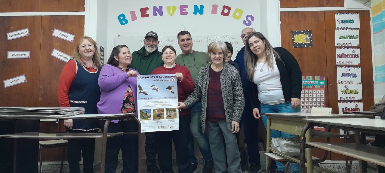 El guardafauna dio una charla en la Escuela Primaria de Adultos Nº701