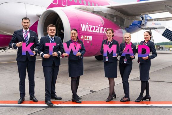 Wizz Air sigue creciendo en Polonia: nueva ruta a Madrid desde Katowice