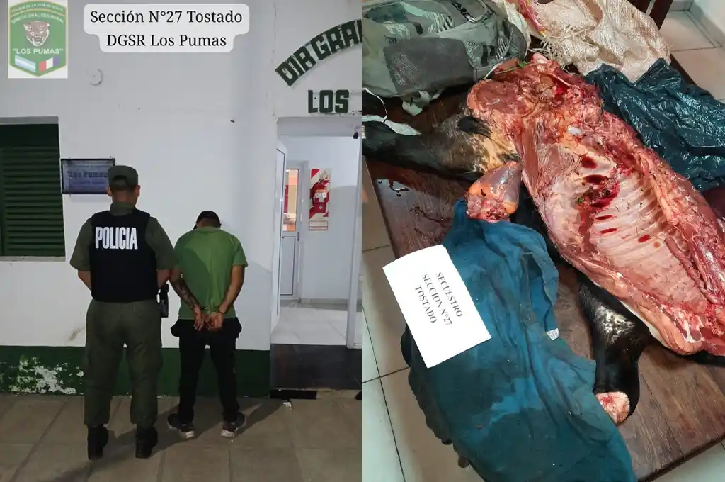 Transportaba un bulto y lo descartó cuando se cruzó con Los Pumas: llevaba 50 kilos de carne