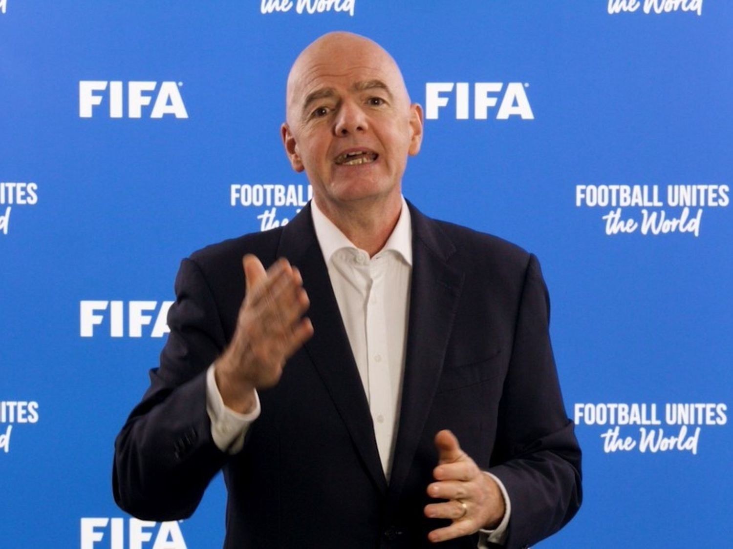 Infantino endurece las reglas y sanciones contra el racismo en eL fútbol tras el caso Vinicius- Prestianni.Foto:FIFA