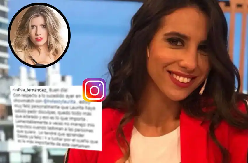 Tras la pelea con Laurita, el mensaje de Cinthia Fernández que sorprendió a todos