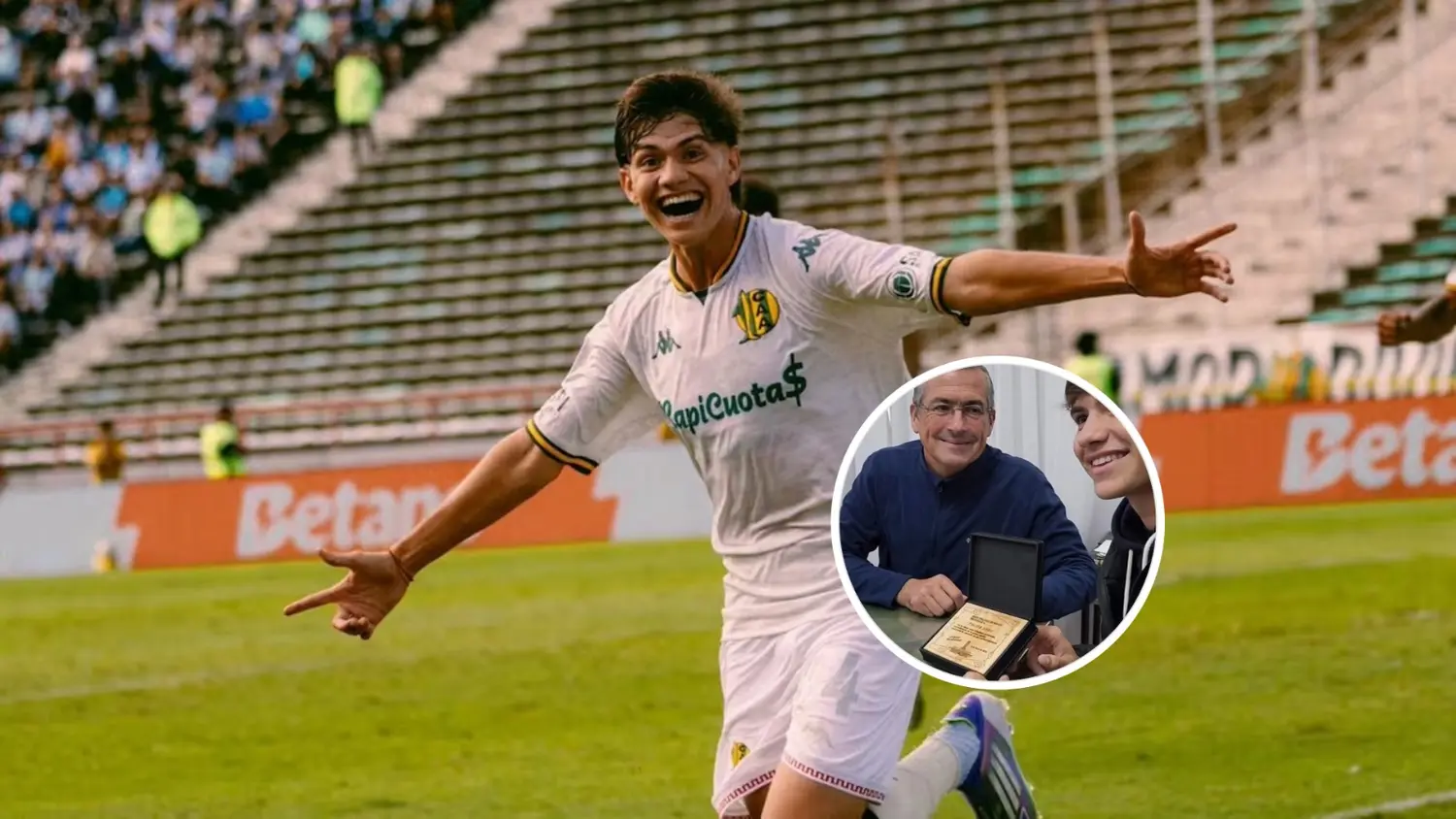 El delantero de 19 años debutó con un gol ante Racing.