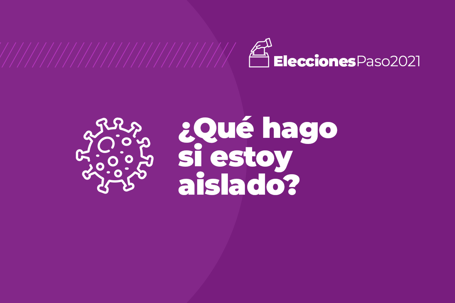 Elecciones Paso 2021: cómo justificar si no vas a votar por estar aislado