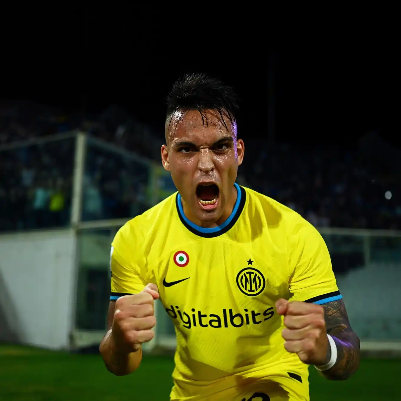 Lautaro Martínez, con la boca llena de gol.