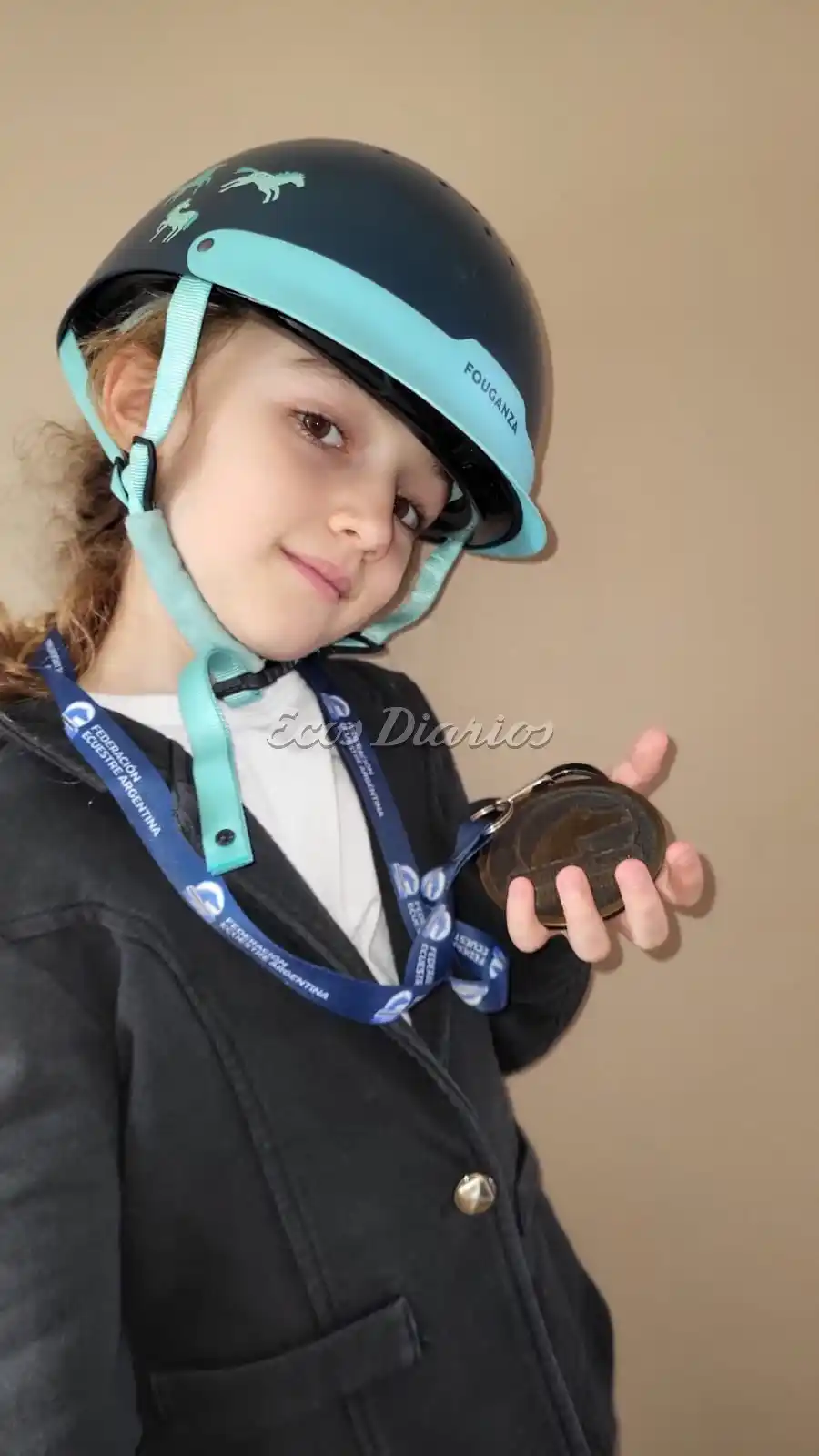 Emma Sarno con su presea