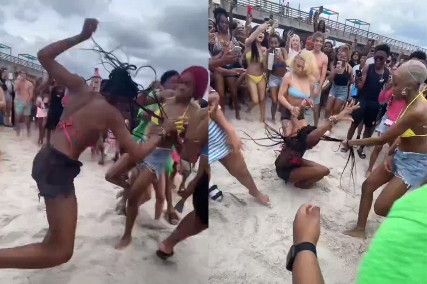 Pelea en las playas de Miami