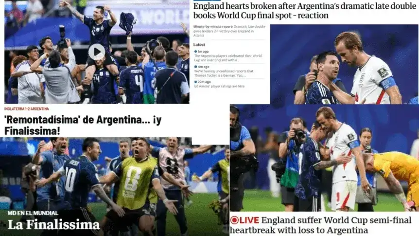 "Corazones rotos" y "Finalissima": así titularon los diarios deportivos del mundo el triunfo de Argentina ante Inglaterra