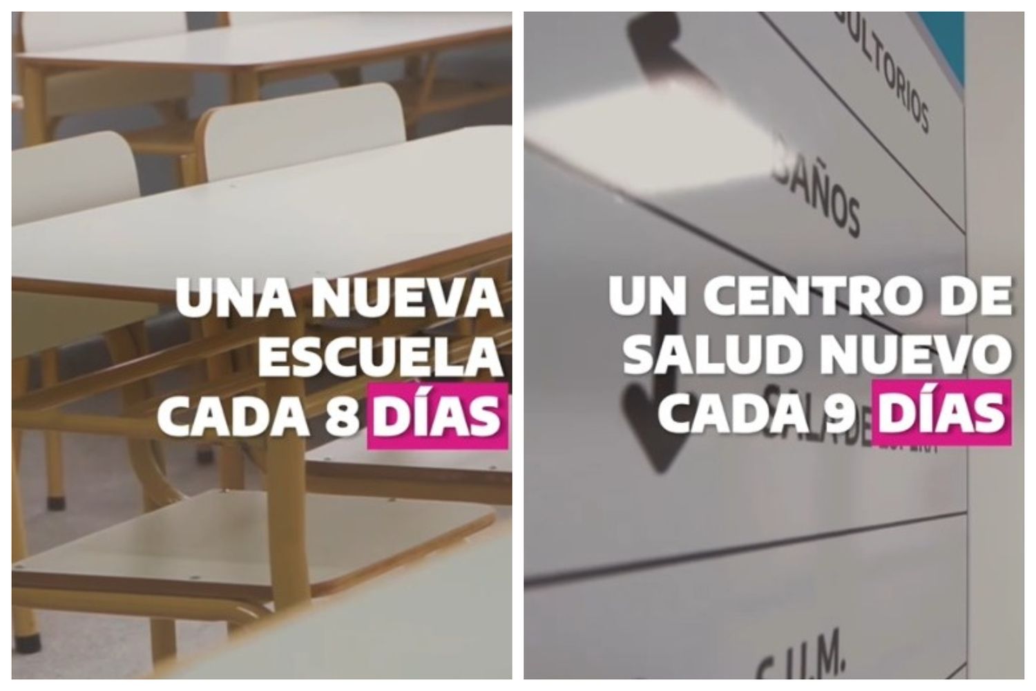 En un nuevo spot de campaña, Kicillof dice que inauguró "una escuela cada 8 días y un centro de salud cada 9"