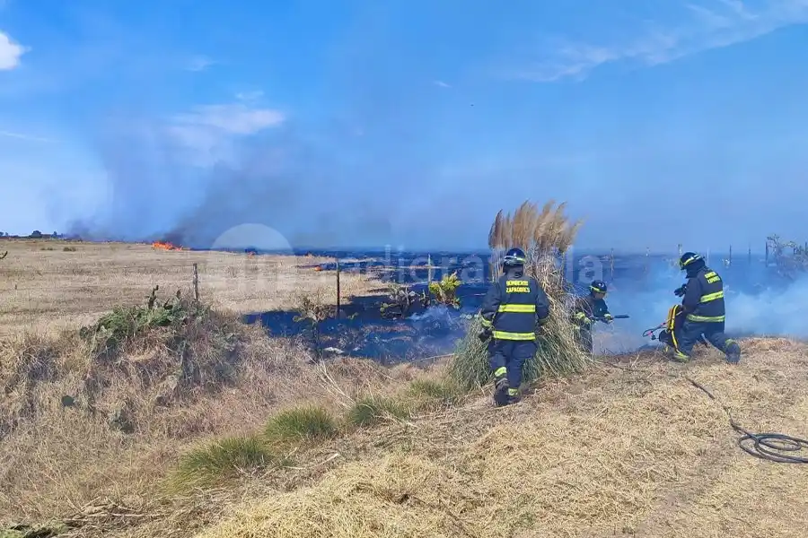 Estaban quemando malezas y perdieron el control, causando un grave incendio de pastizales