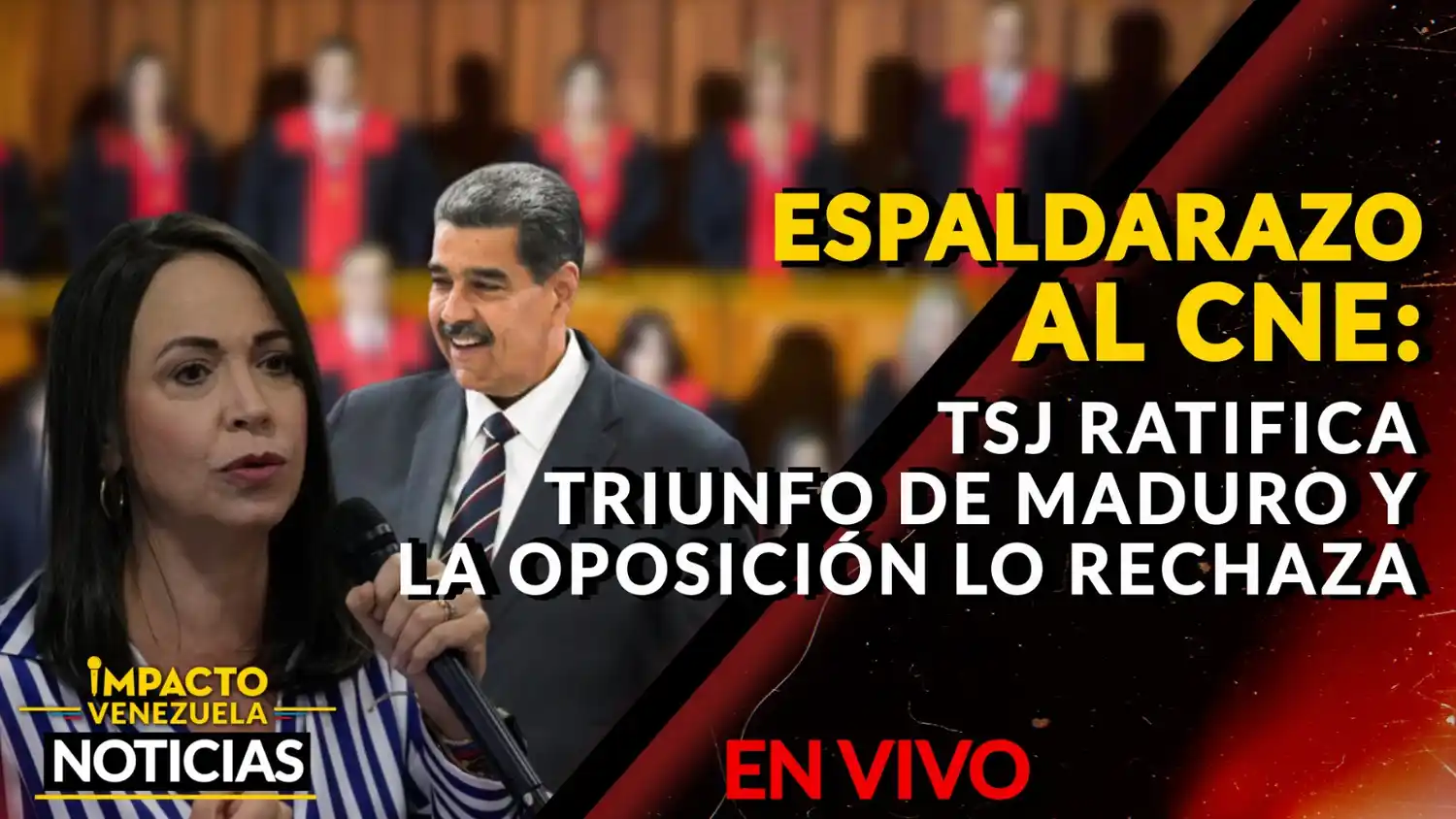 ESPALDARAZO AL CNE: TSJ ratifica triunfo de Maduro y la oposición lo rechaza – VIDEO