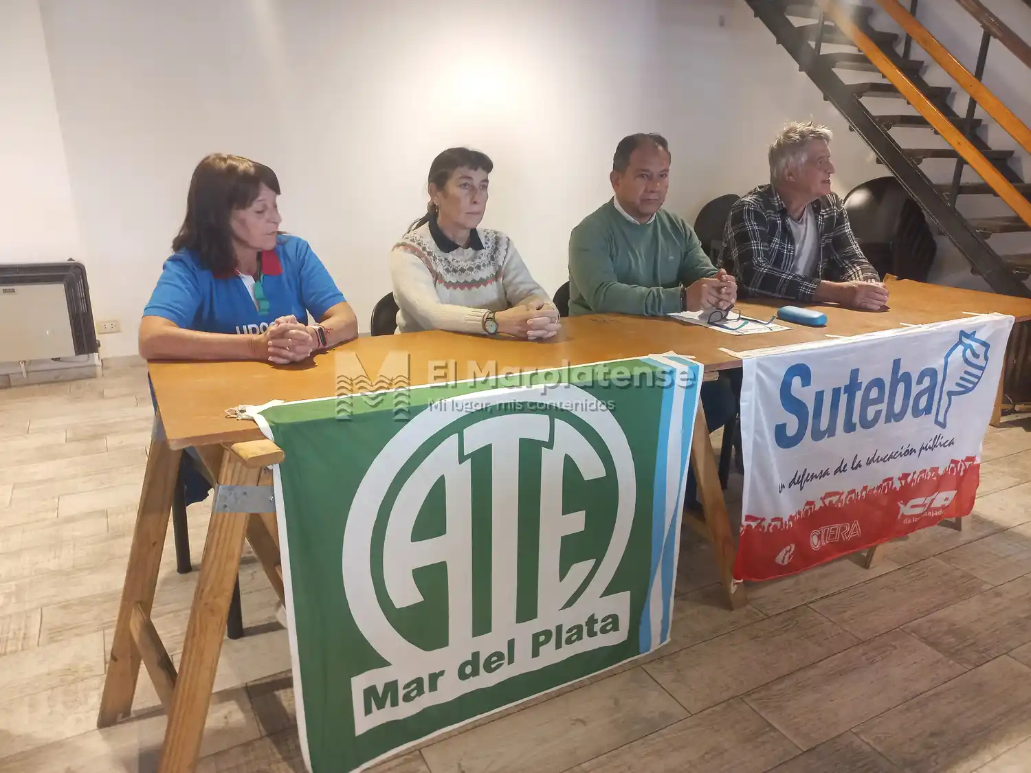 Referentes de ATE y Suteba.