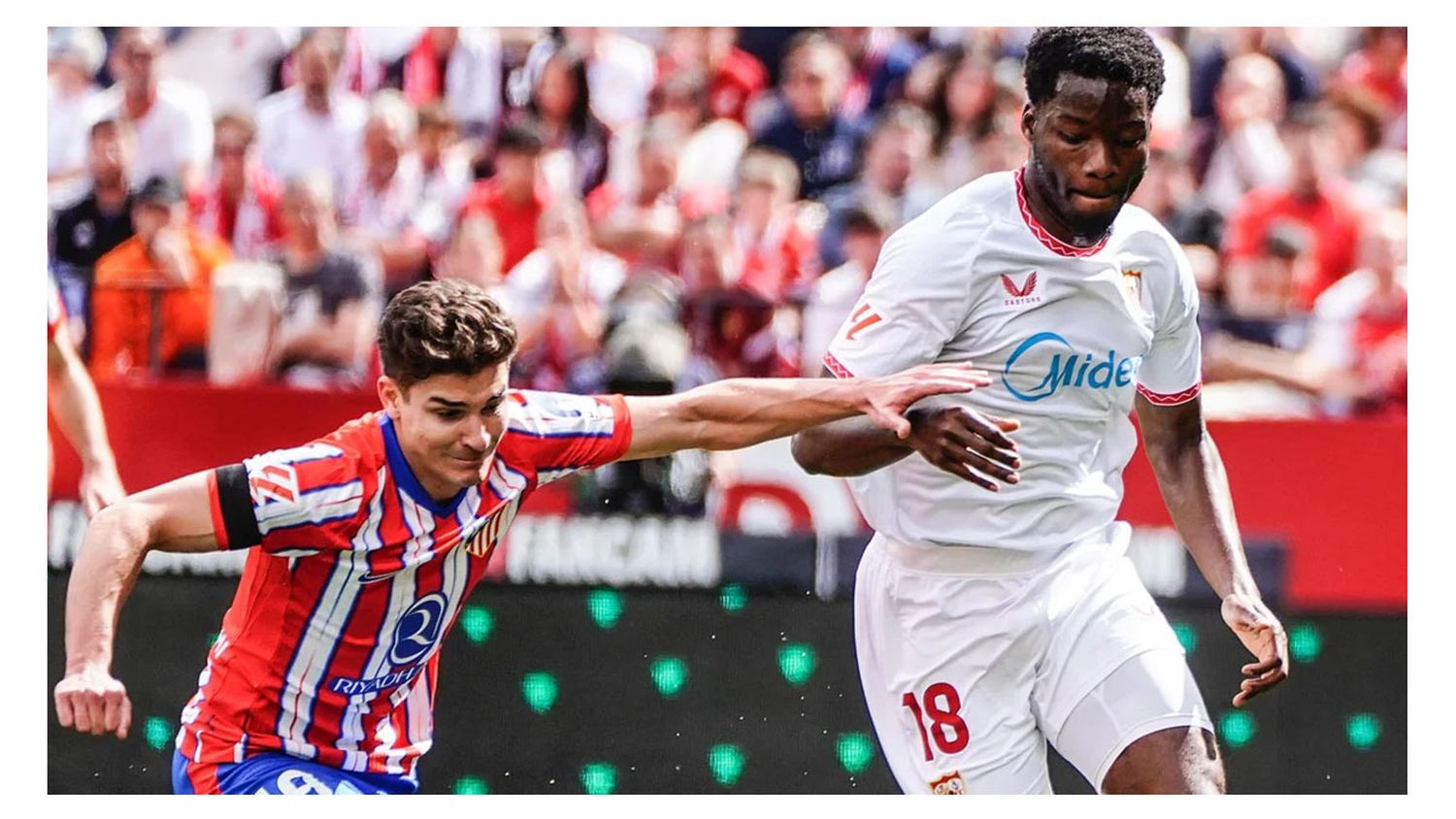 Con gol de Julián Alvarez, Atlético Madrid venció 2 a 1 a Sevilla
