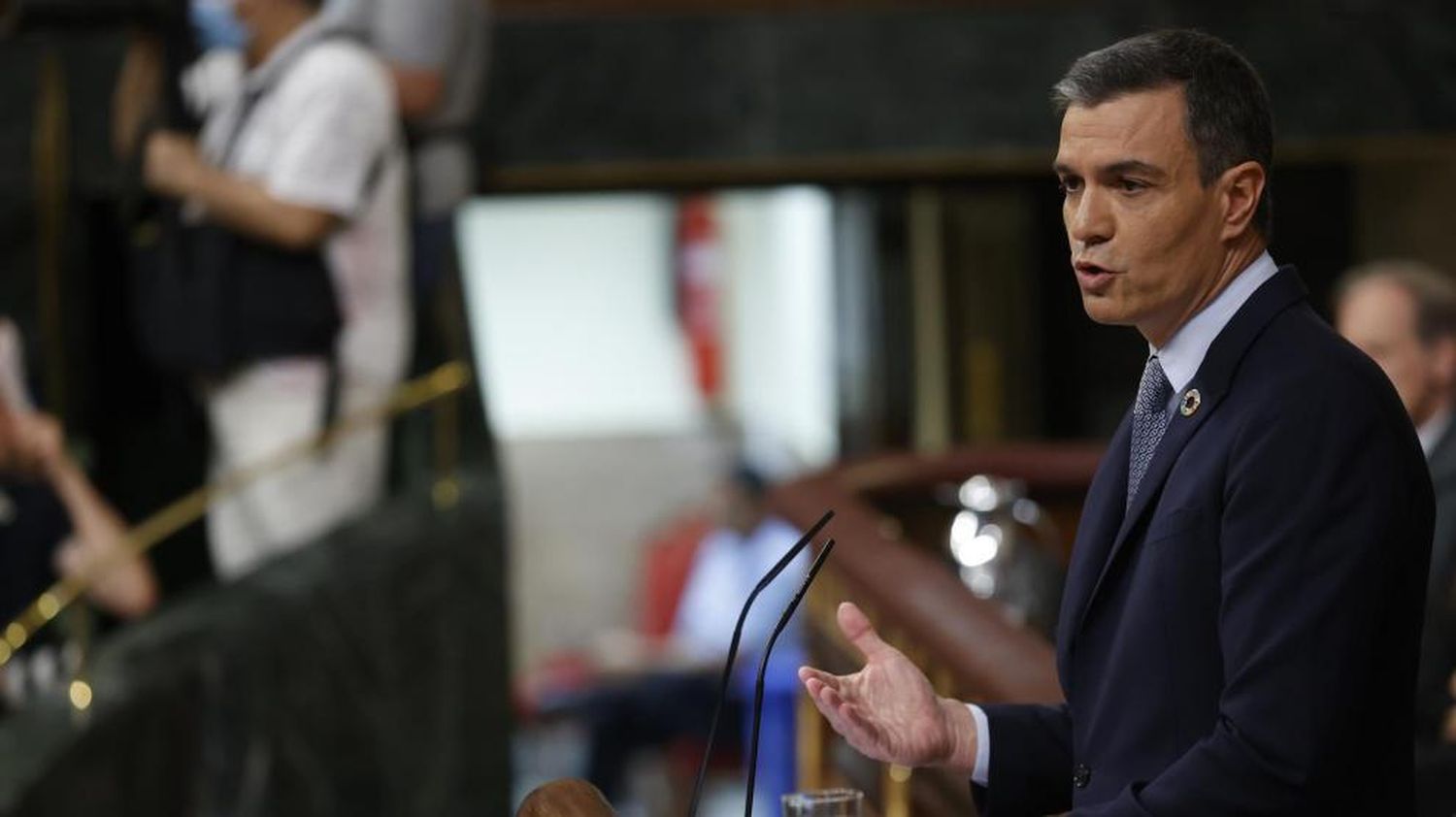 El presidente del Gobierno, Pedro Sánchez, durante el debate sobre el estado de la nación.