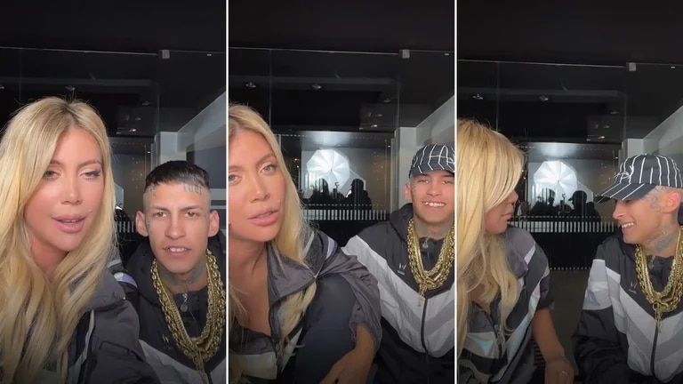 Wanda Nara y L-Gante compartieron un vivo de Instagram