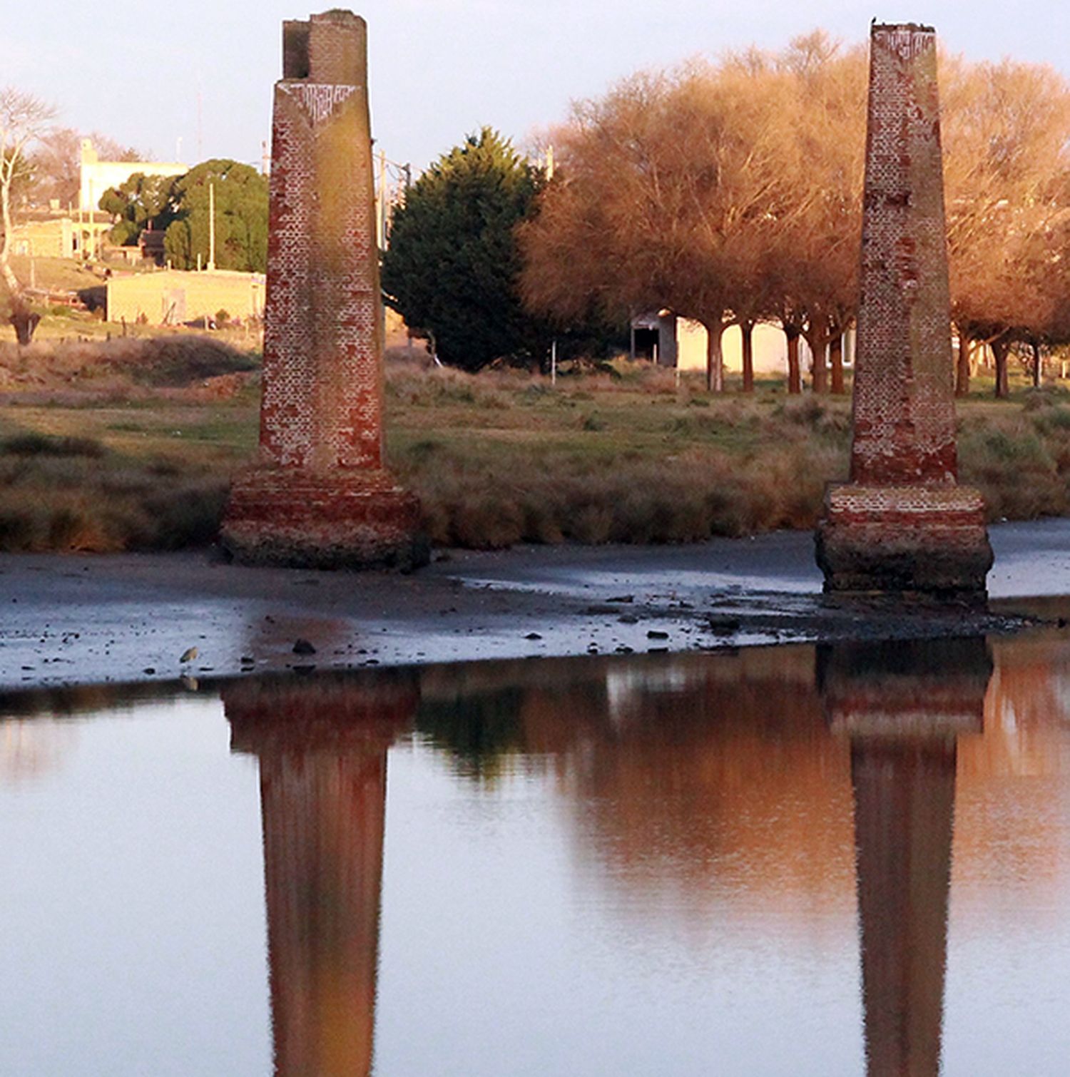 Bajante del río por la acción de las mareas