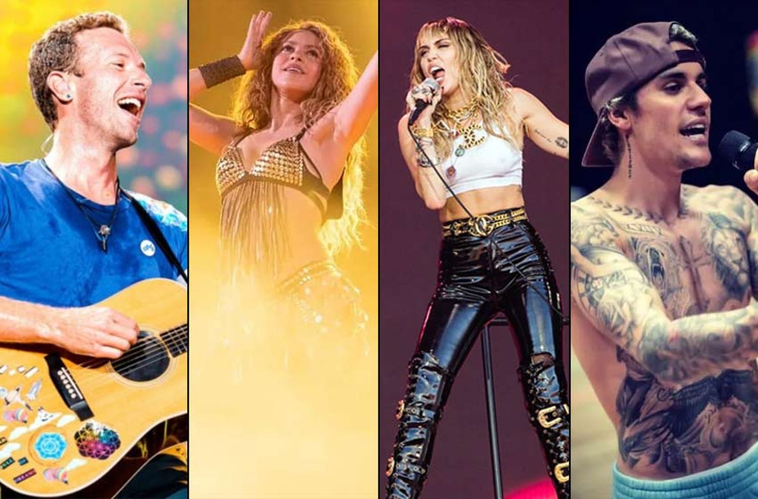 Shakira, Coldplay, Miley Cyrus y Justin Bieber en festival solidario por la vacuna contra el coronavirus