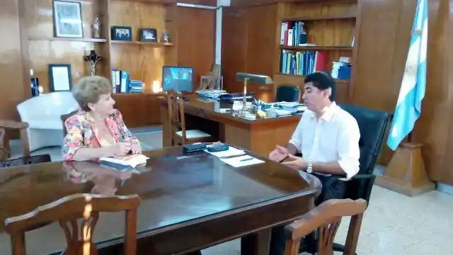 La Pte. Municipal, Ada L. de Martella se reunió con el titular del Consejo General de Educación