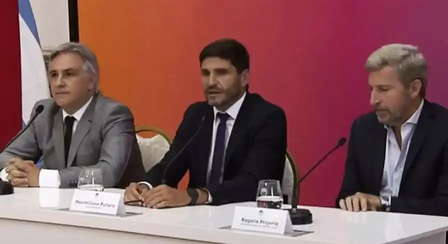 Frigerio, Llaryora y Pullaro se mostraron juntos para pedirle a Milei que baje "las malditas retenciones"