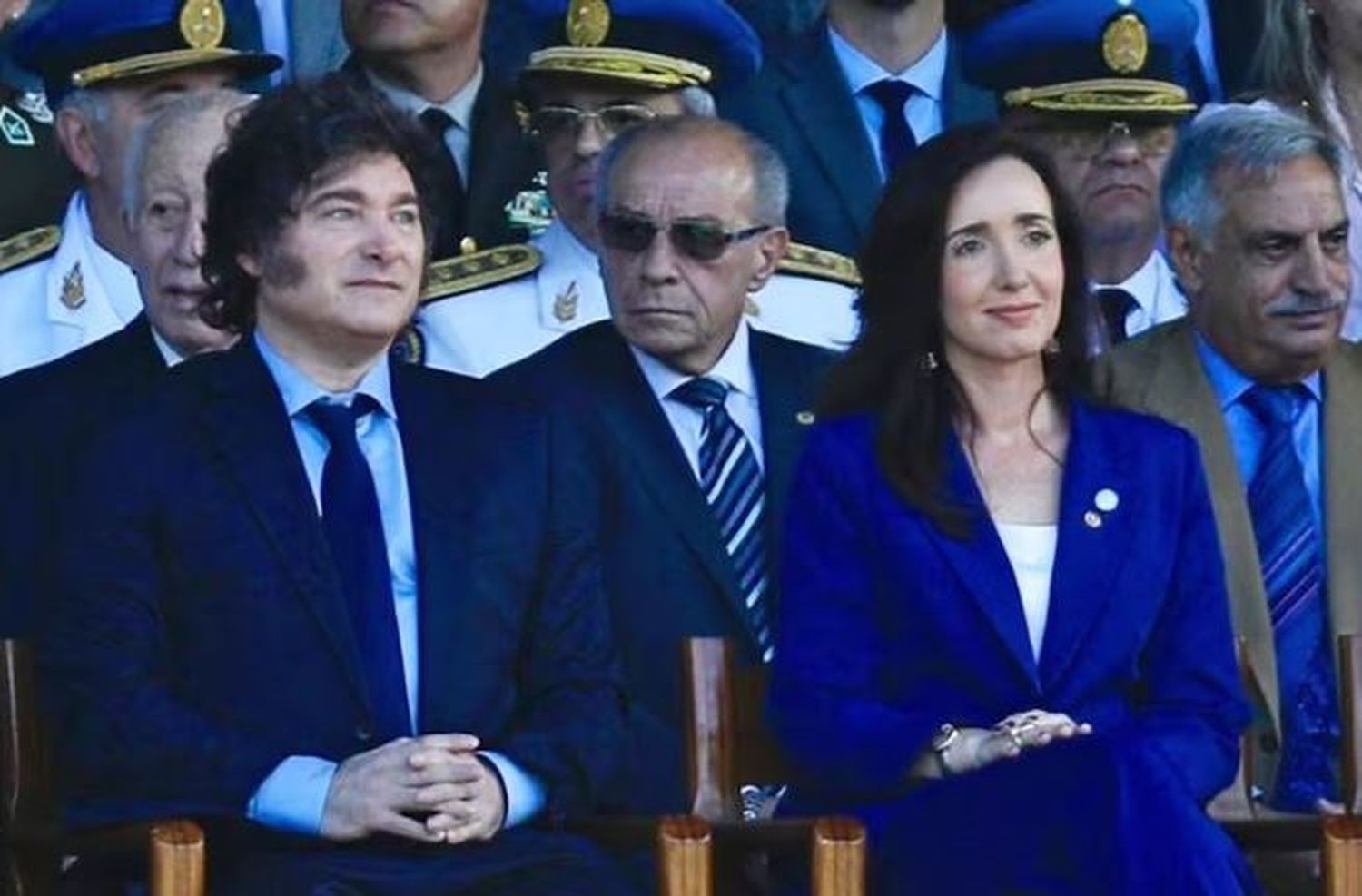 Javier Milei compartió el acto por el Día de la Policía Federal con Victoria Villarruel