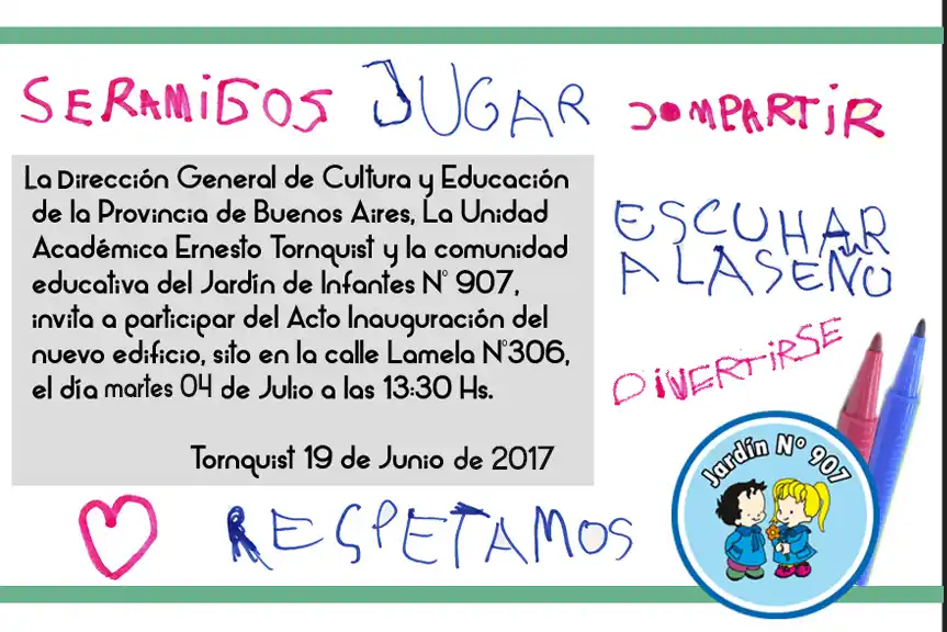 Tornquist: Inauguran nuevo edificio del Jardín 907